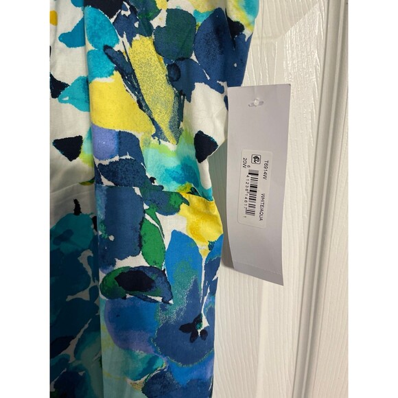 London Times Smocked Back Maxi Dress Size 20W New With Tag - Picture 7 of 11